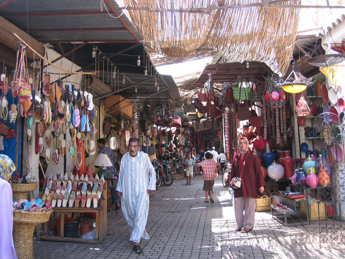 Marakeş'in Medina (Eski Şehir) bölgesi