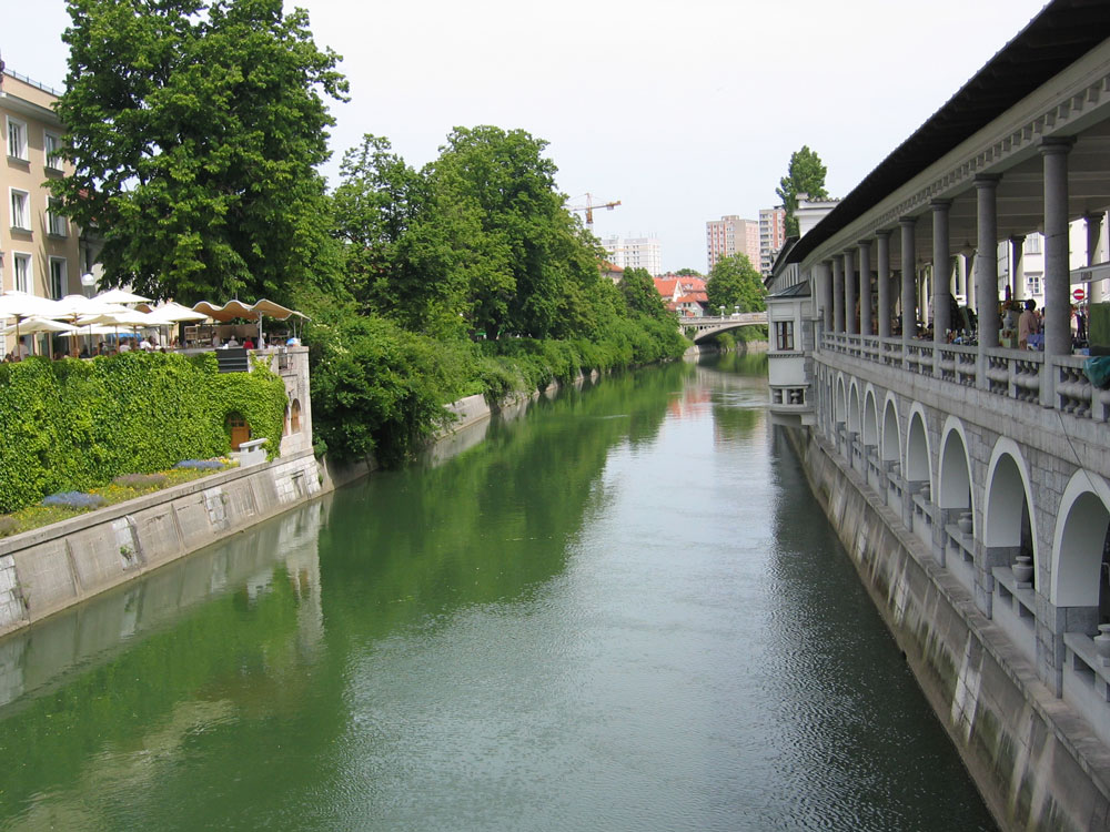 Ljubljanica Nehri kenti ikiye bölüyor