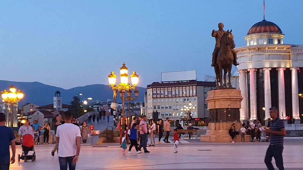 Üsküp'ün Makedonya Meydanı