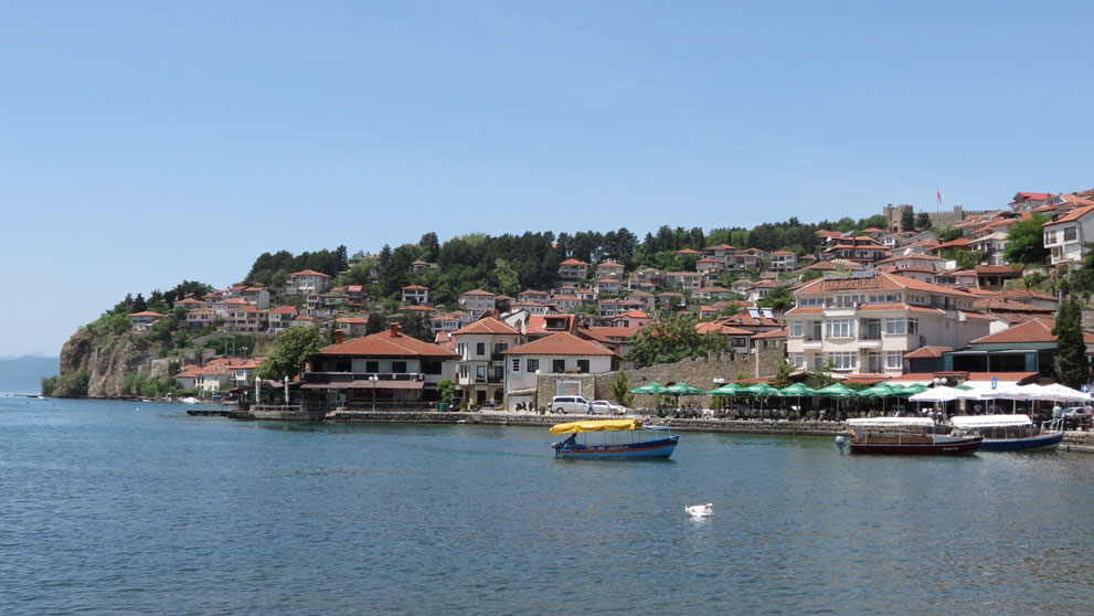 Limandan Ohrid manzarası
