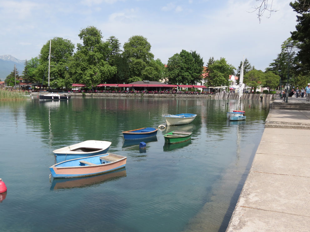 Struga'nın Ohrid Gölü kıyısı