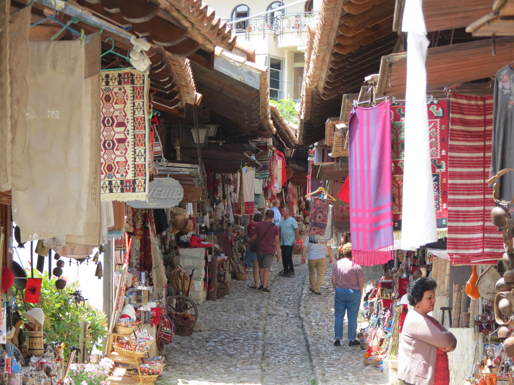 Arnavutluk Kruje'de Eski Çarşı, diğer adıyla Osmanlı Çarşısı